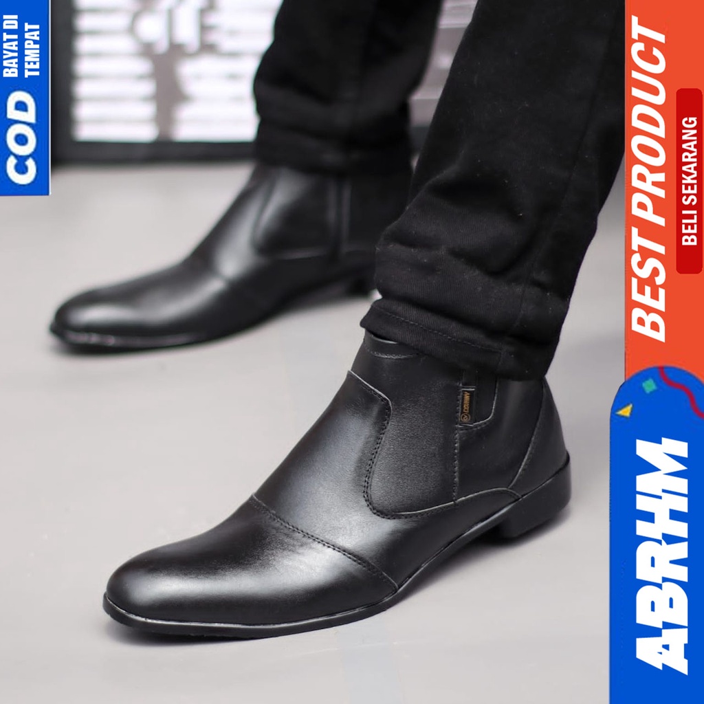 ABRHM X FOX Sepatu Formal Pria Sepatu Pria Casual Pantofel Sepatu Kasual Oxford Kerja Kantor Kuliah Kondangan Gaya Keren Kekinian Original Murah Terlaris