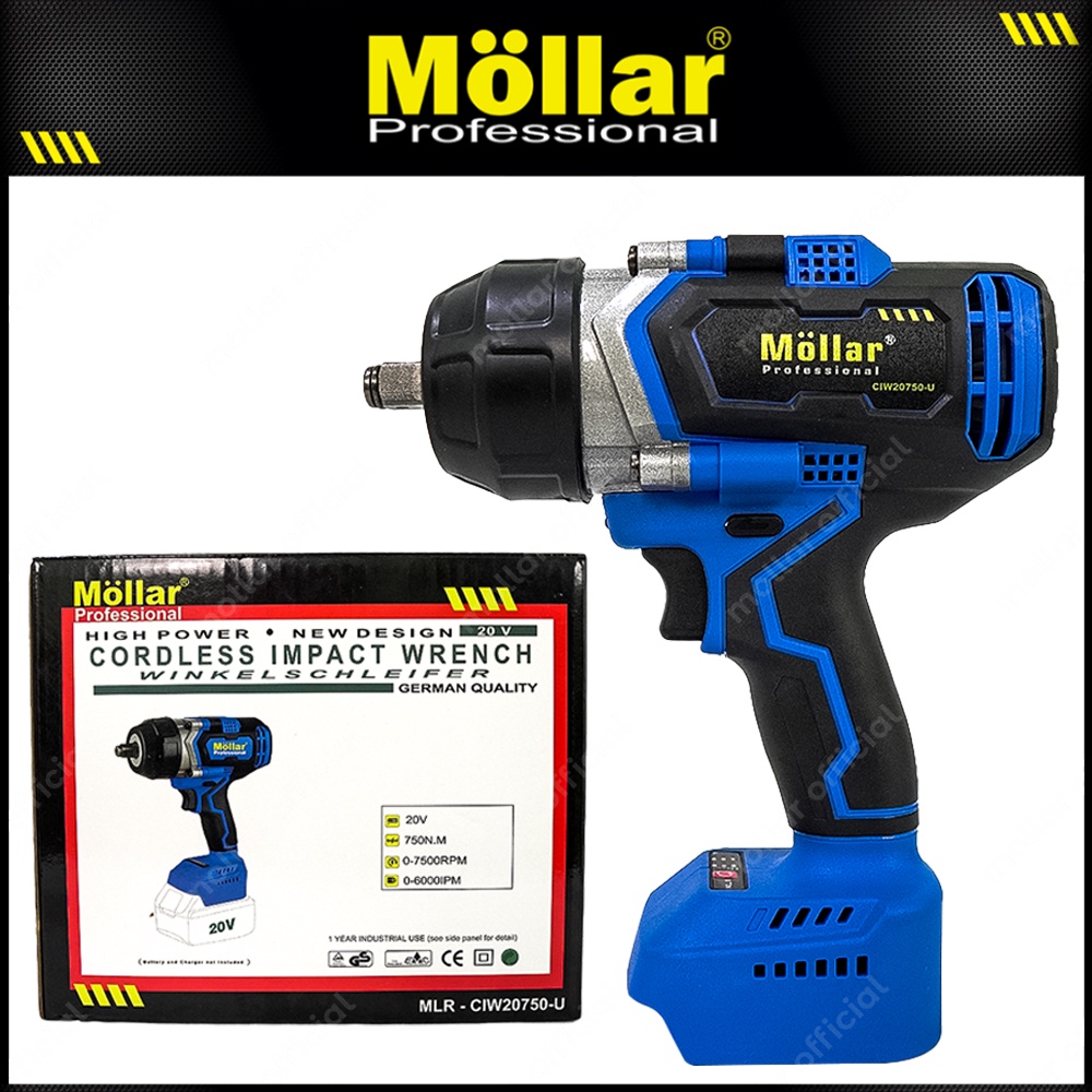 MOLLAR CIW20750-U Cordless Impact Wrench Bor Baterai 20V Unit Only Original