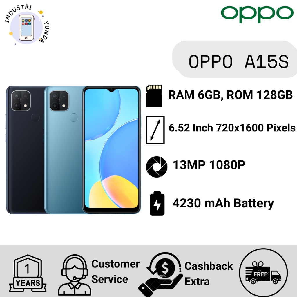 OPPO A15S 3/32 GB - 4/64 GB GARANSI DISTRIBUTOR 1 TAHUN