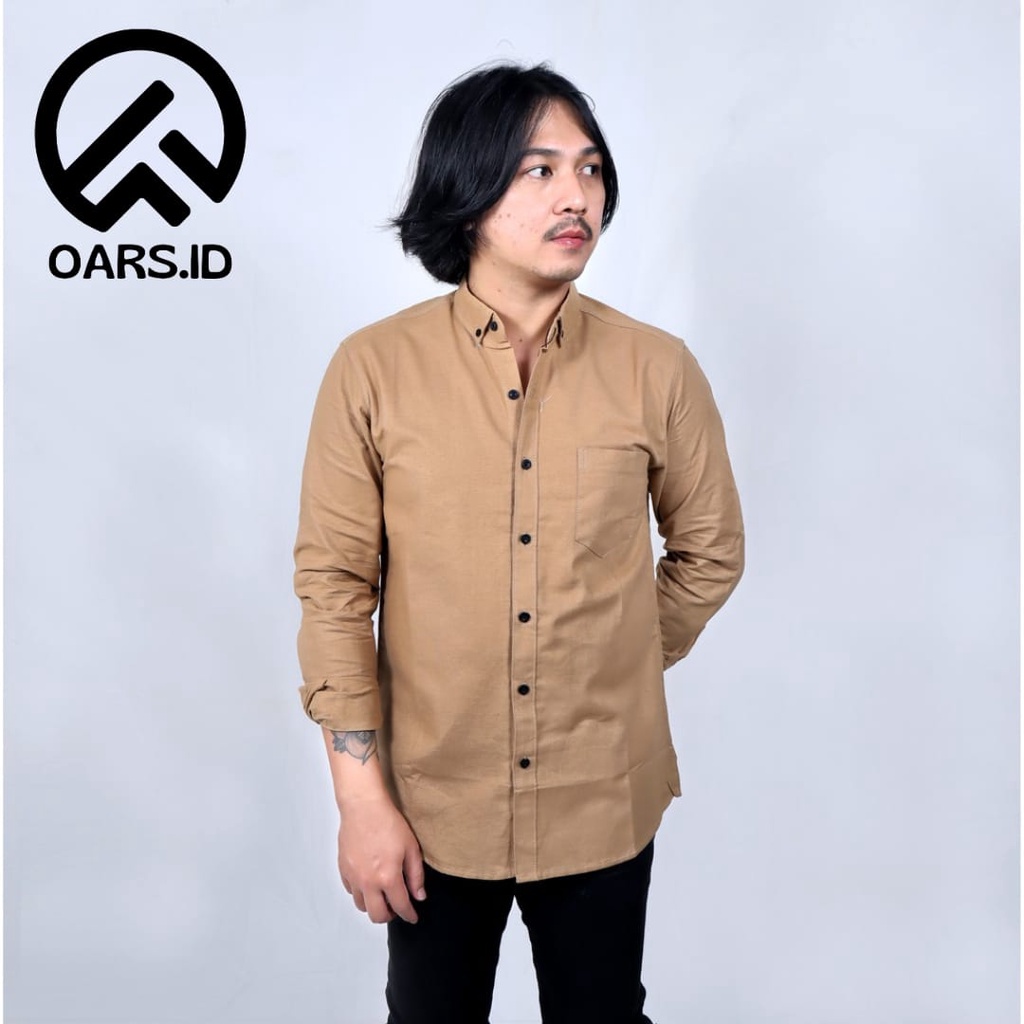 kemeja pria polos lengan panjang pakaian pria lengan panjang hem pria panjang pakaian kerja kemeja kantor kasual casual formal slim fit kemeja murah kemeja hitam marun navy putih coksu hijau sage hijau army