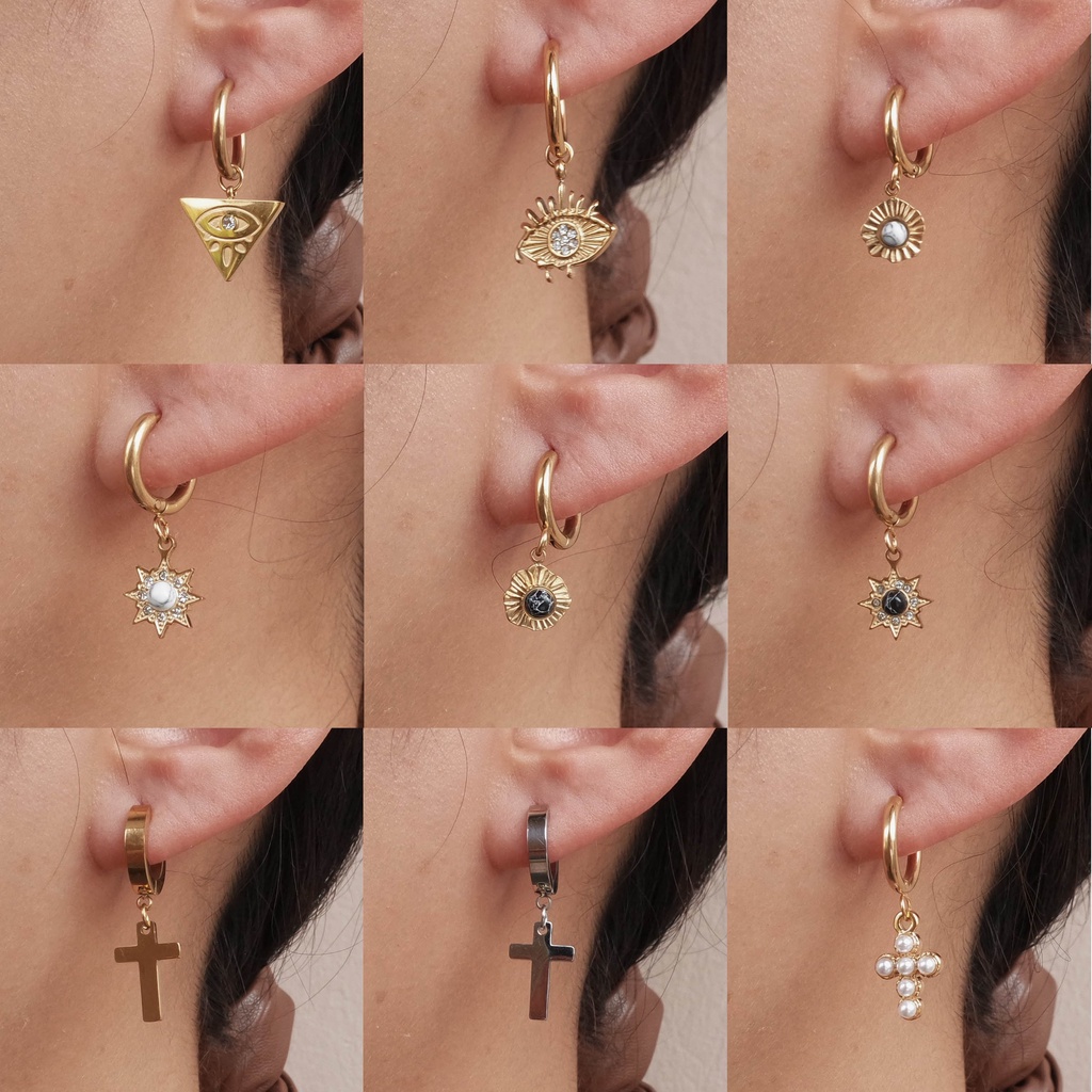 ANTI KARAT (HARGA 1 BIJI) ANTING TINDIK PIERCING LOBE PIERCING - STAINLESS STEEL