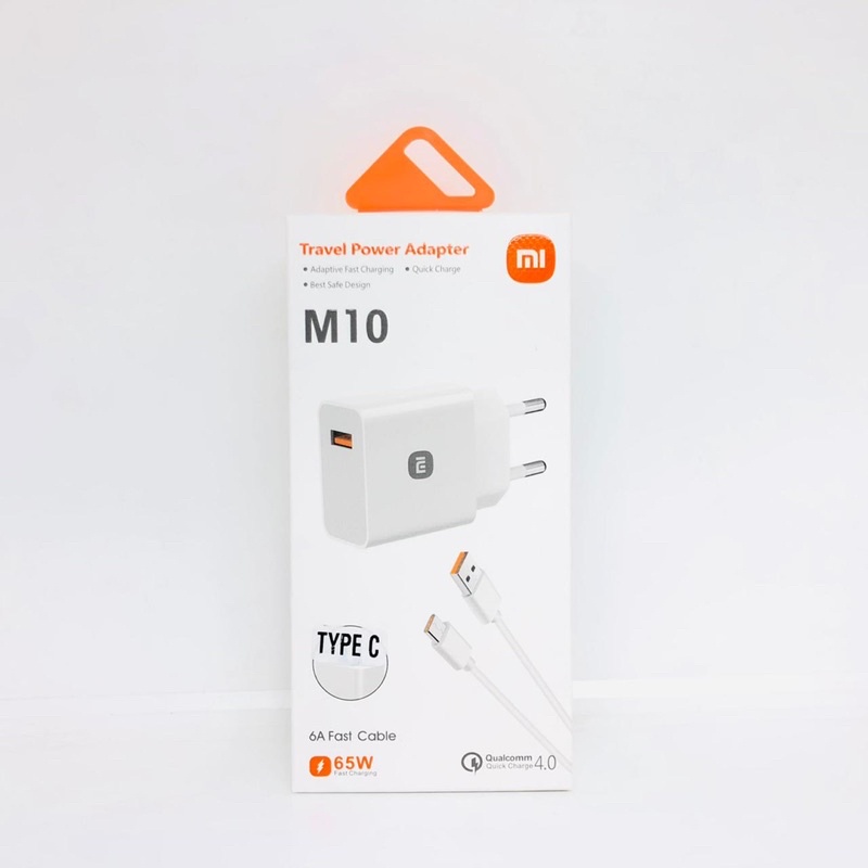 CHARGER XIAOMI M10 65W 6A FAST CHARGING QUALCOMM QUICK CHARGER 4.0 BY SMOLL