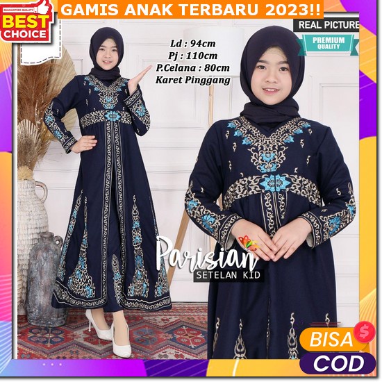 Gamis Anak Cewek Tanggung Umur 9 12 Thn Terbaru 2023 3 4 Tahun 8 7 1 10 5 Baju Muslim Perempuan Rema