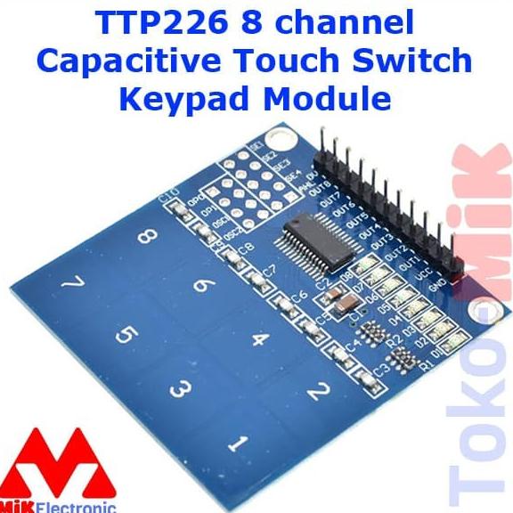 TTP226 8 CHANNEL CAPACITIVE TOUCH SWITCH DIGITAL TOUCH SENSOR MODULE tok-mi Ayo Beli