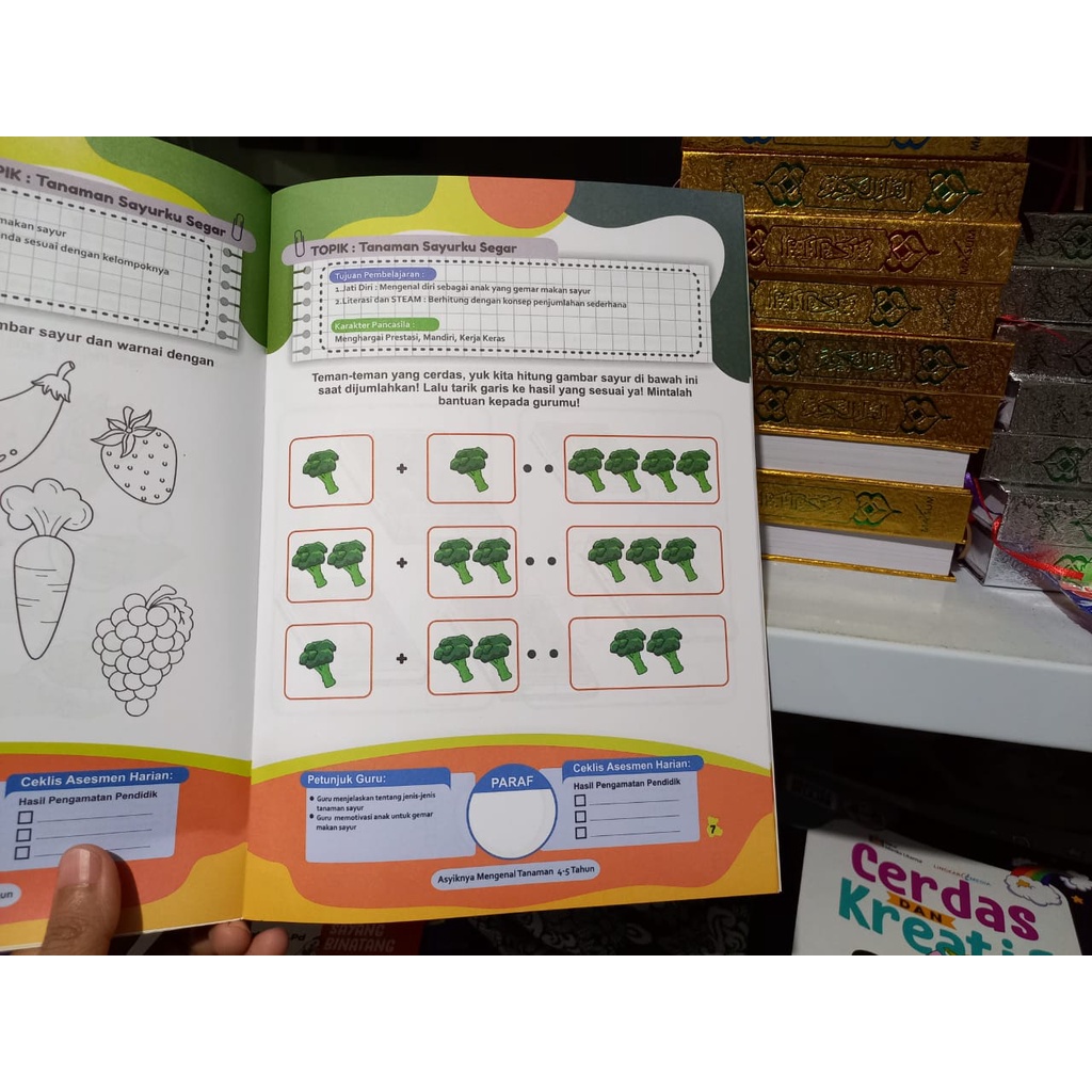 8 Buku Paket Belajar Anak Usia 4-5 Tahun / Tk A Ukuran Besar Lingkar Media