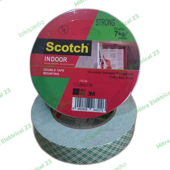 

3M Scotch Double Tape Indoor Foam Tape Mounting 110-5A 7kg 1 inch 5m sal01