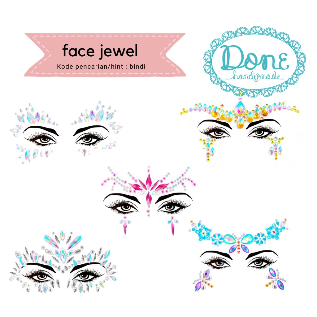 Face jewels bindi accesories make up artist dancer make up face jewel