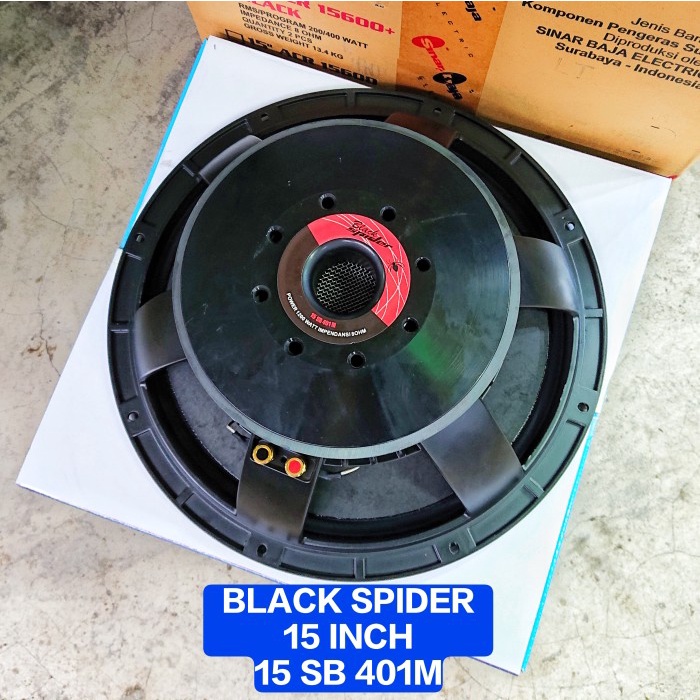 {{{{{{] Speaker Black Spider 15 Inch 15SB401 BS 15 15 SB 401M Black Spider ORI