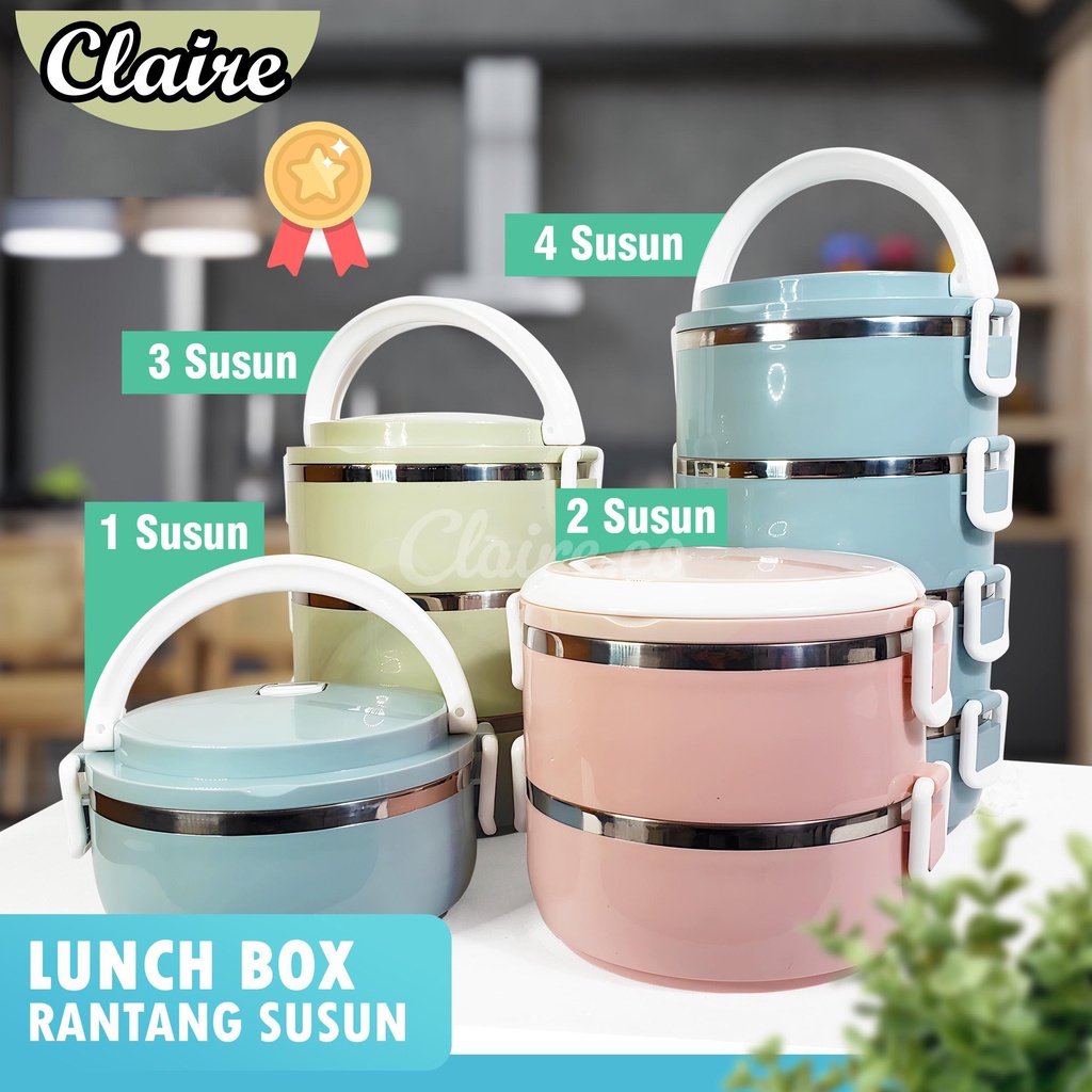 LUNCH SEAL BOX 1 SUSUN 2 SUSUN 3 SUSUN - tempat makan anak - tempat makan susun 1,2,3- rantang susun