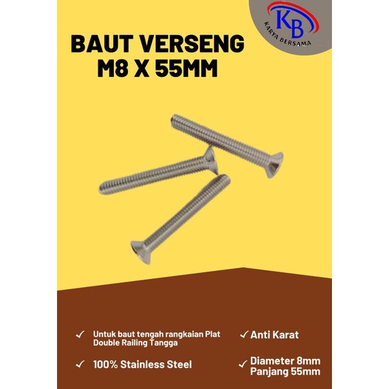 Baut Verseng M8 x 5,5mm