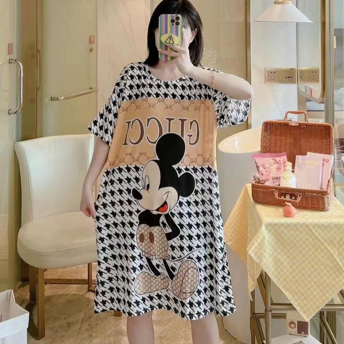 daster jumbo DASTER WANITA  BIG SIZE MOTIF KARAKTER LUCU MK GC all size K7U0 cute katun warna midi e