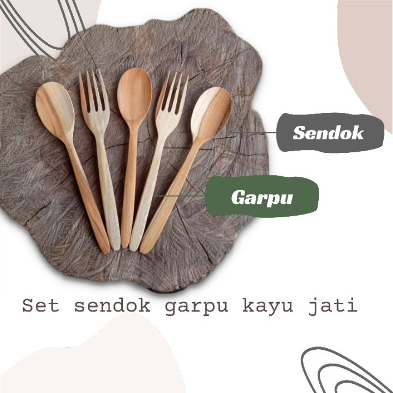 Souvenir Sendok Pernikahan / Souvenir Sendok Garpu Kayu Jati Solid / souvenir Sendok garpu makan / s