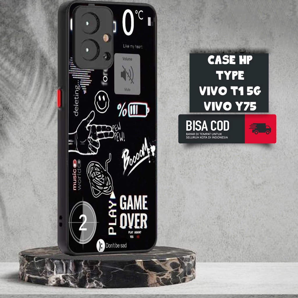 CASE VIVO Y75 / T1 5G [NASA TICKET] TERLARIS CASING VIVO Y75 / T1 5G TERBARU DOVE MATTE FUZE SOFTCAS