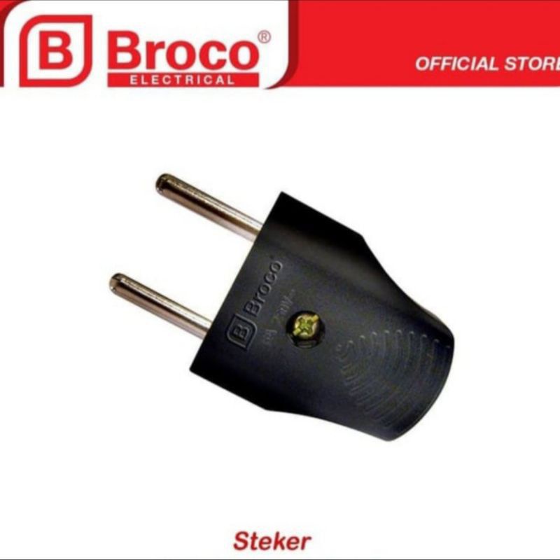 BROCO STEKER GEPENG 344LN / Colokan Listrik