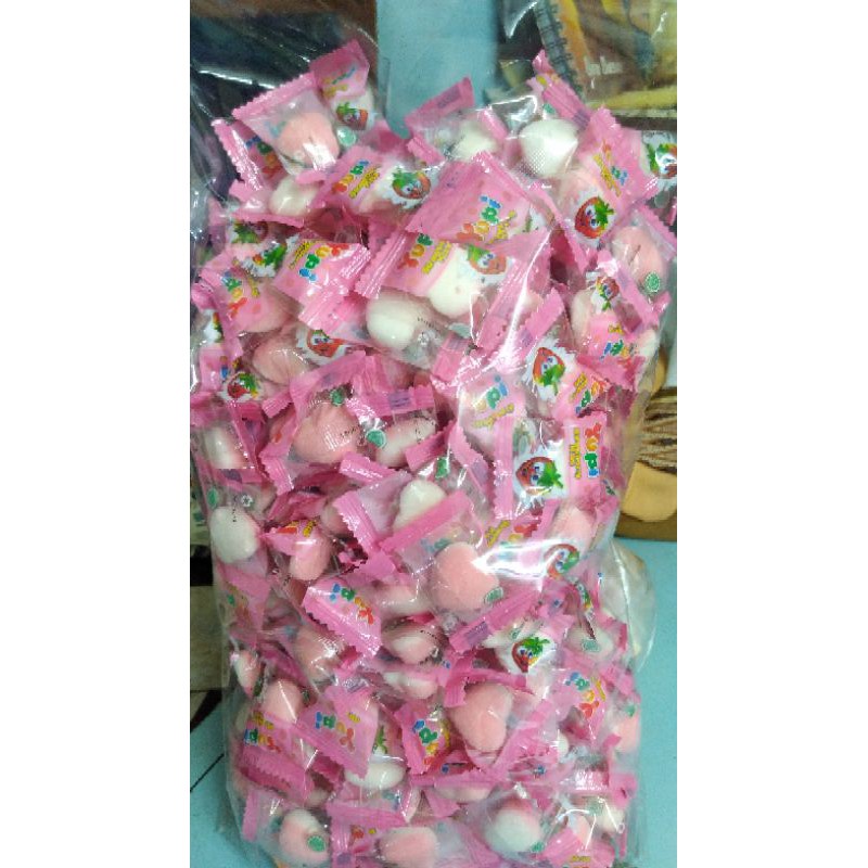 PERMEN YUPI KISS LOVE STRAWBWRRY KILOAN 250 GR