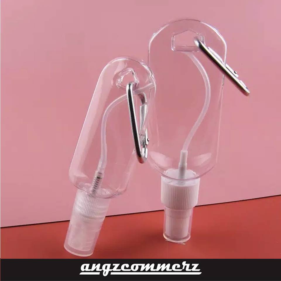 Botol Spray Semprot Gantungan Keychain PET Bottle Clear 50ml