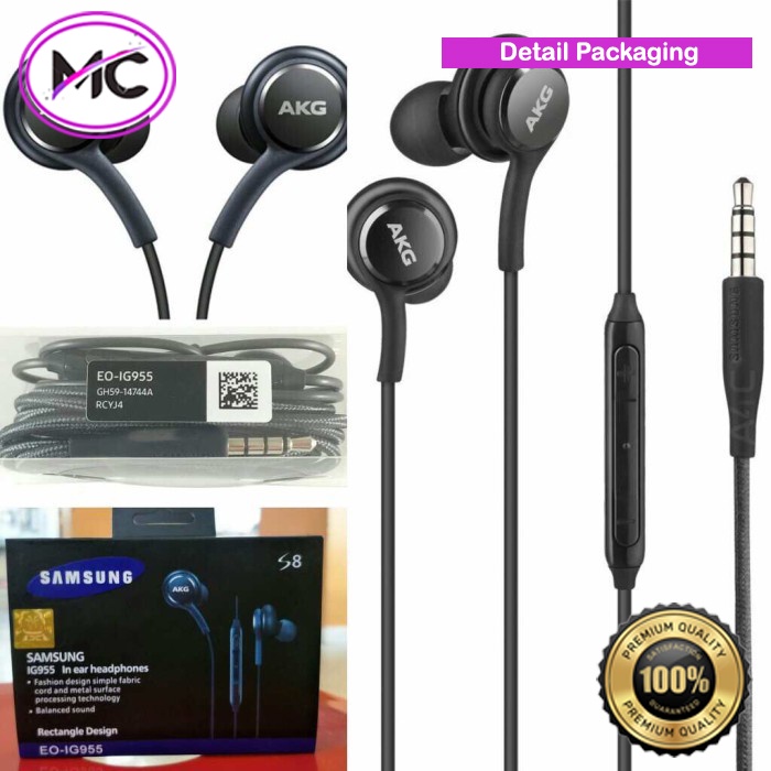 Headset Handsfree Earphone Samsung AKG S8 S9 Ekstra Bass Good Quality Aksesoris HP Handphone