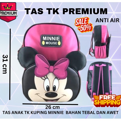 COD ~ Tas Ransel Import Mickey Minie Optimus Prime Transformer / Tas Ransel TK 3D kuping minie mouse biru hitam tk super minnie / Tas sekolah anak / Tas anak sekolah / Tas ransel / Tas Anak perempuan / Tas anak laki laki kuping miki kuping mini