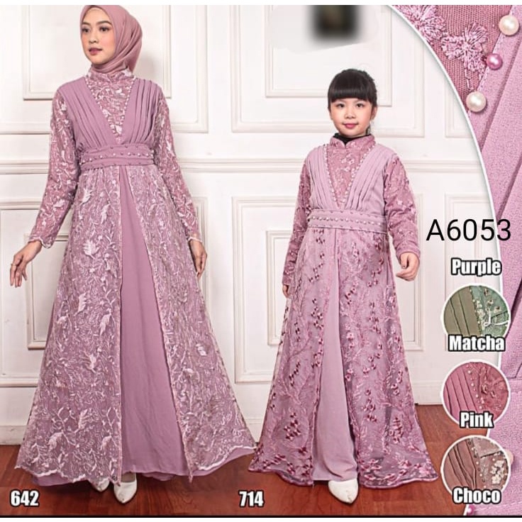 GAMIS BROKAT ANAK MEWAH MUTIARA A6053