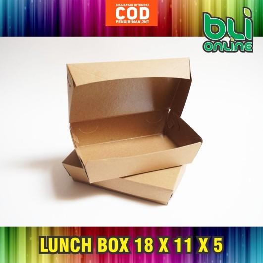 

Lunch Box Size L 18X11X5 / Take Away Box / Dus Nasi / Kardus Snack