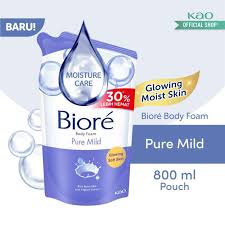 Biore Sabun Mandi Cair Body Foam Pure Mild Pouch 800ml