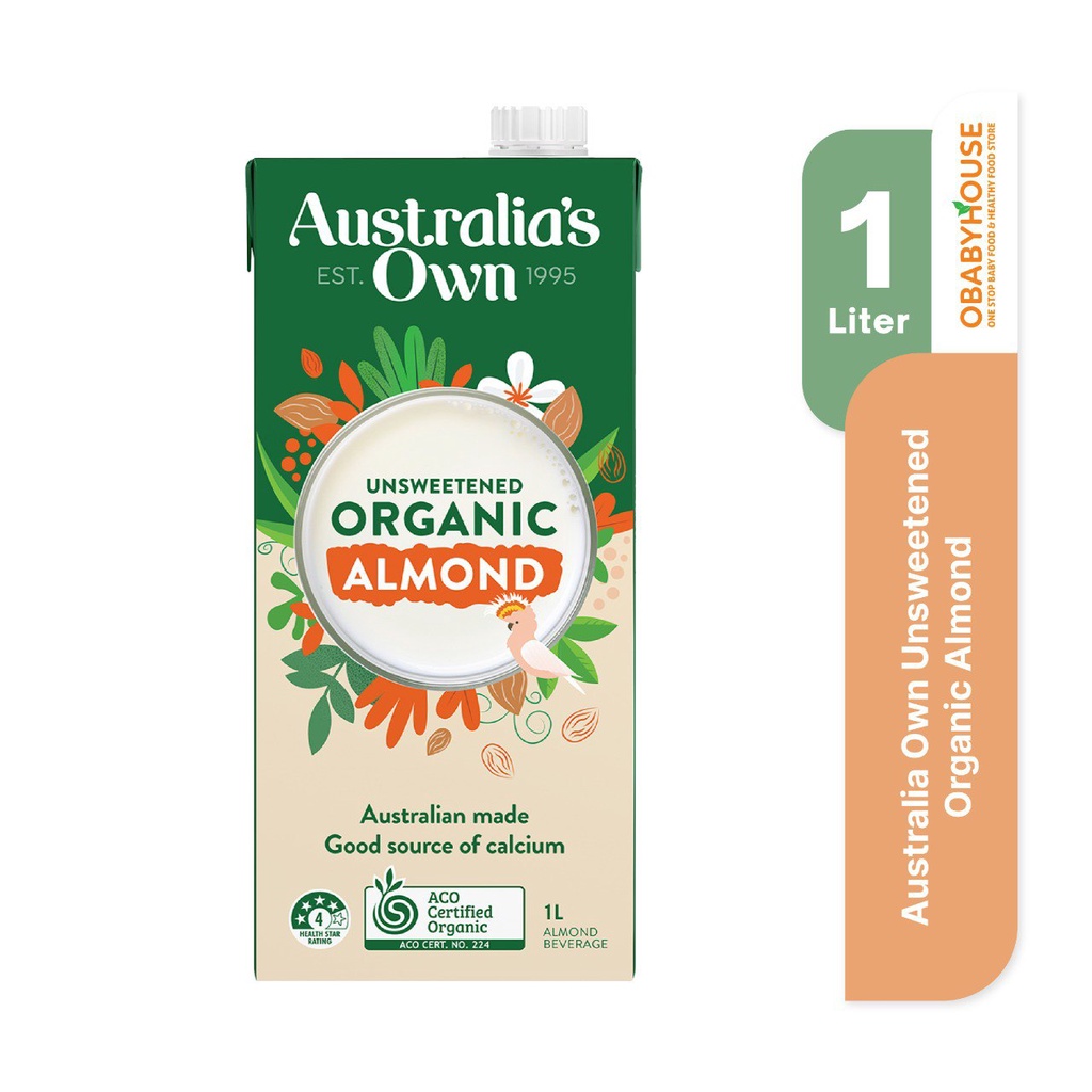 Australia Own Organic Almond Unsweetened 1L