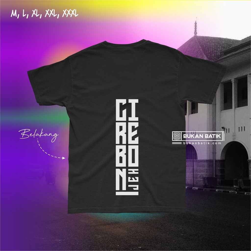 Kaos Cirebon Kota Udang Sunan Gunung Jati Cirebon Culture Cirebon Jeh, CJ01, HITAM