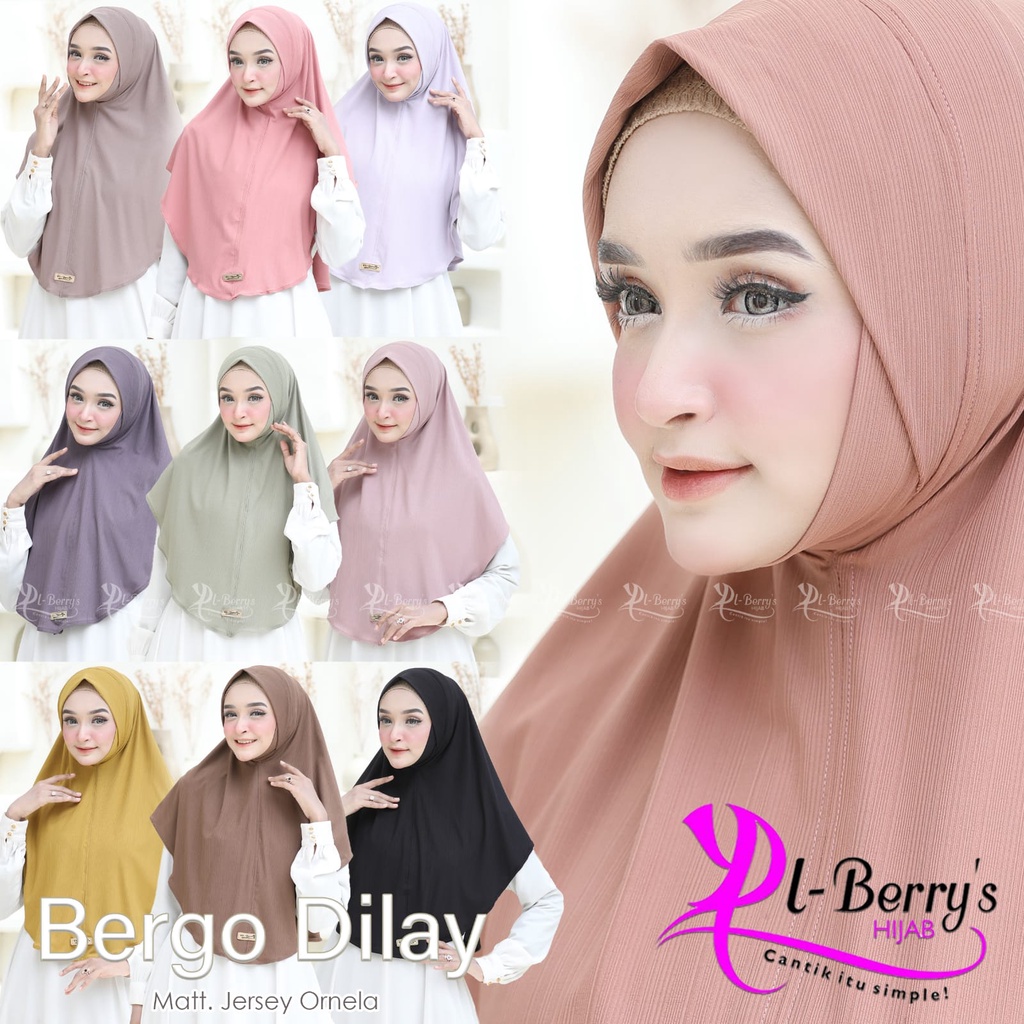HIJAB INSTAN BERGO JERSEY ORNELA BY EL BERRY'S - BERGO DILAY