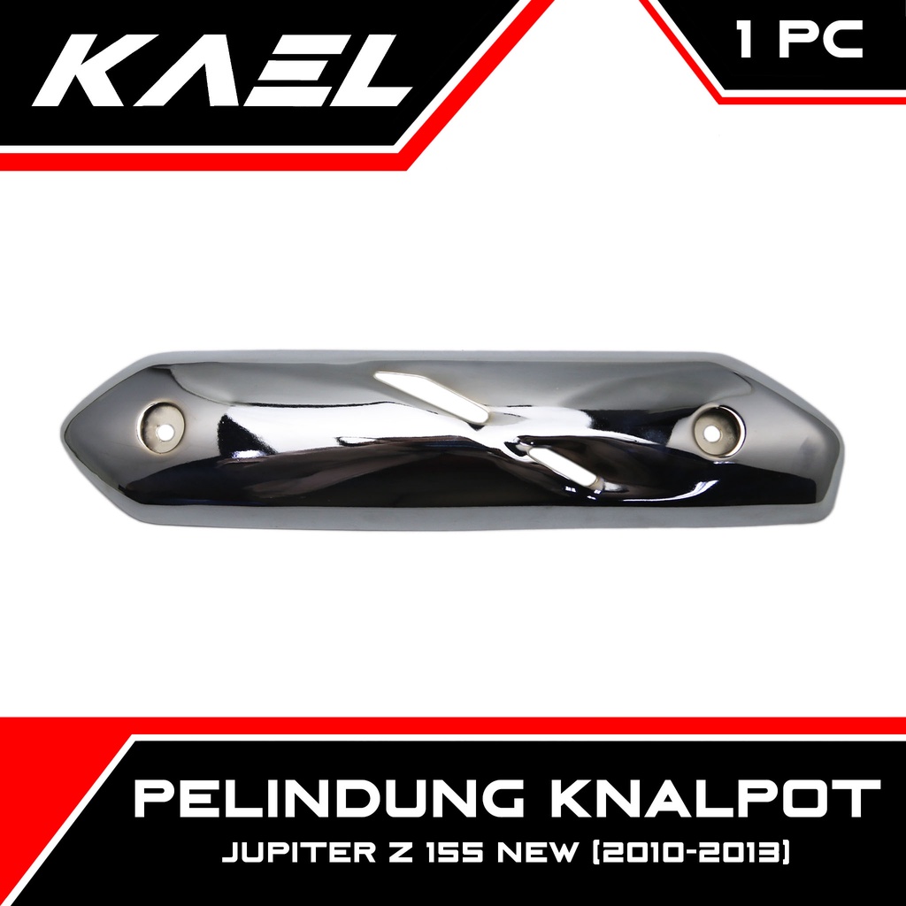 Pelindung Knalpot Jupiter Z New 115 2010-2013 Chrome Cover Kenalpot Muffler Exhaust Tutup Penutup Tameng