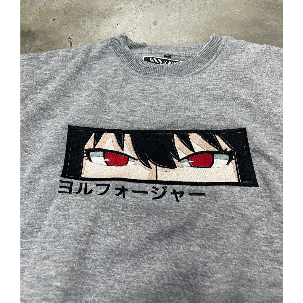 Crewneck Yor Forger Eyes Embroidery Anime Manga Spy x Family Premium Unisex