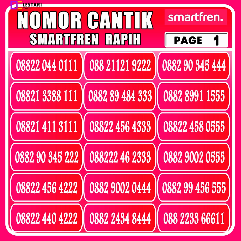 Kartu Perdana Nomor Cantik Smartfren