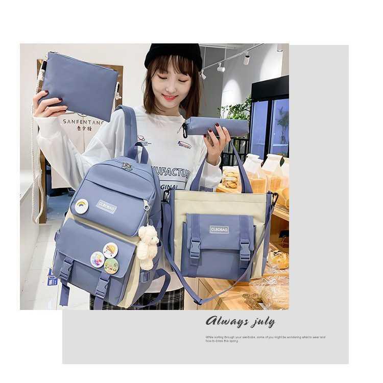 Tas Ransel Tote Sling Bag 4 in 1 Kawaii Version - HB4-2 - Blue