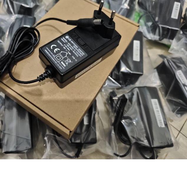♟ ADAPTOR ADAPTER CHARGER CASAN TV LG MONITOR LG LAYAR LG 19V-0.8A PLUG IN ORIGINAL LG ASLI 100% ➸