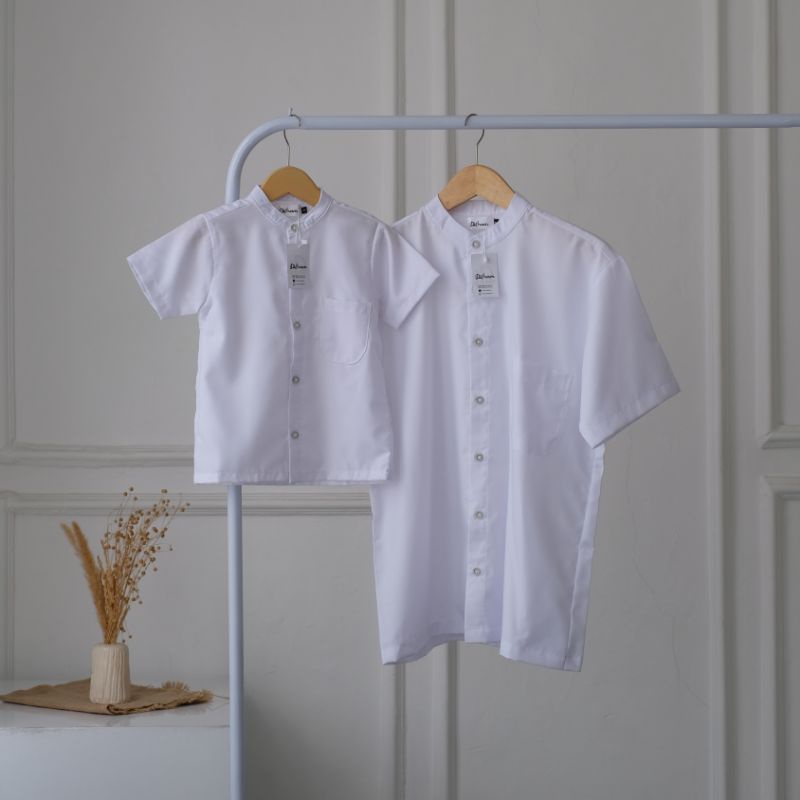 BAJU KOKO COUPLE DIRHAM PUTIH(ANAK, DEWASA & AYAH)