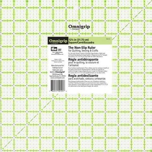 

Penggaris Omnigrip Rn125 Quilter'S Square Ruler - 12,5" X 12,5