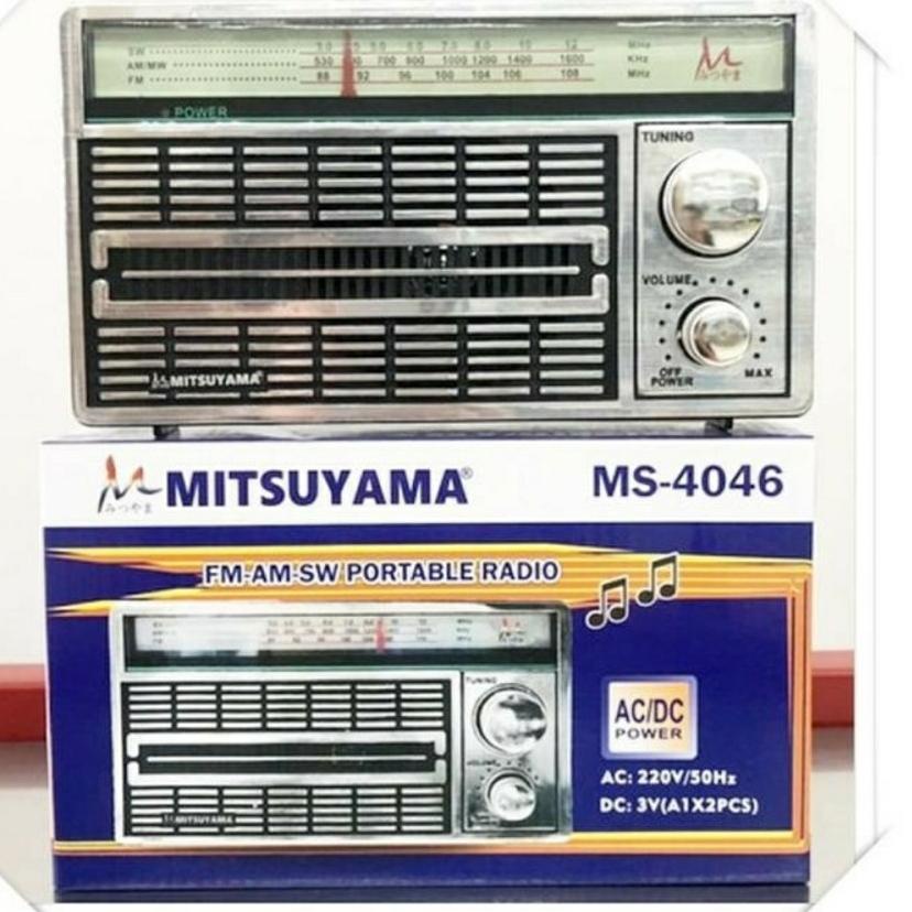 ۝ Radio Mitsuyama MS-4046 FM AM SW / Radio Portable AC DC Mitsuyama ➺