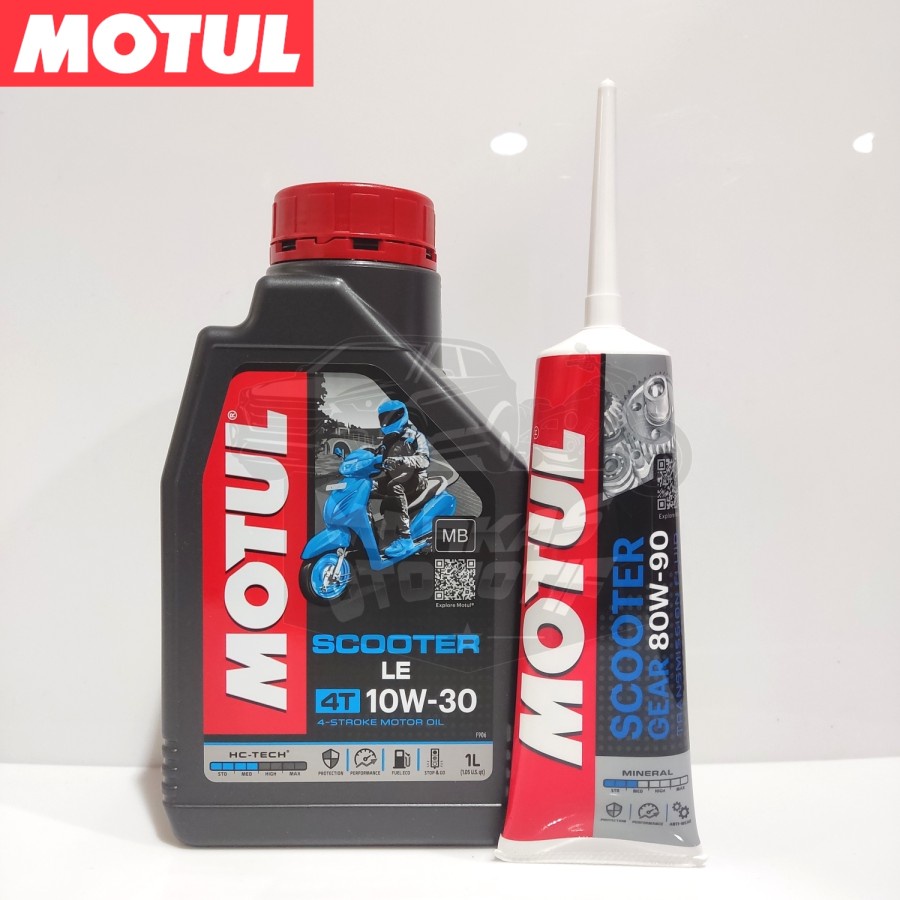 Paket Oli Motor Motul Scooter LE 10w-30 1Liter + Oli Gear Motul 120ml Nmax Aerox PCX ADV