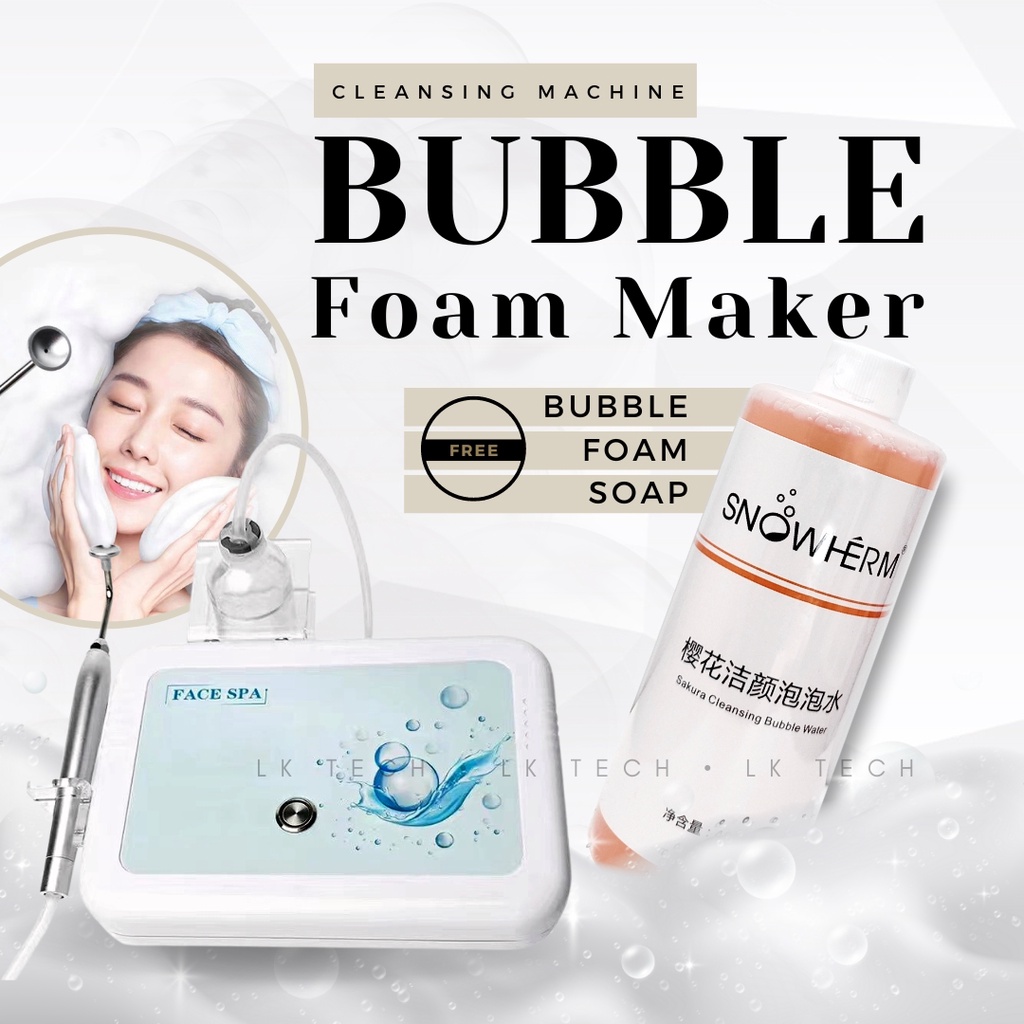 Bubble foam SNOW WHITE maker spa face mesin pembuat busa sabun cleanser pembersih pori pori prosesn deep cleanser