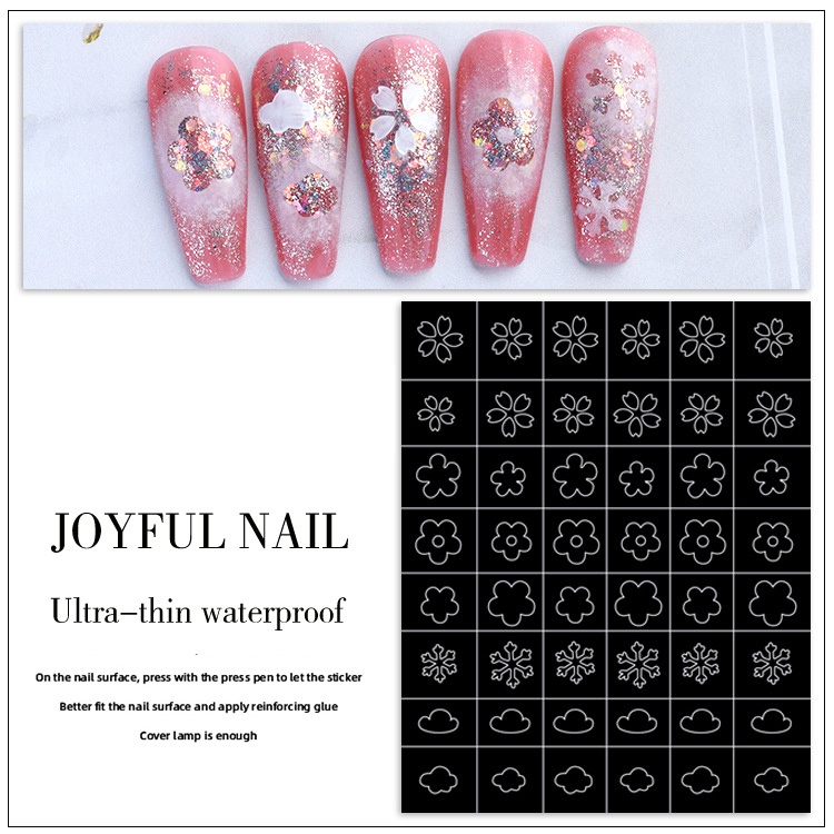 1Pcs Plat Stempel Kuku Stiker Desain Daun Bunga Kupu-Kupu Geometri Untuk Manicure Nail Art Diy
