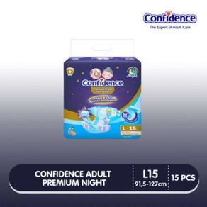 Confidence Premium Night L15 Popok Dewasa Perekat Adult tape diapers