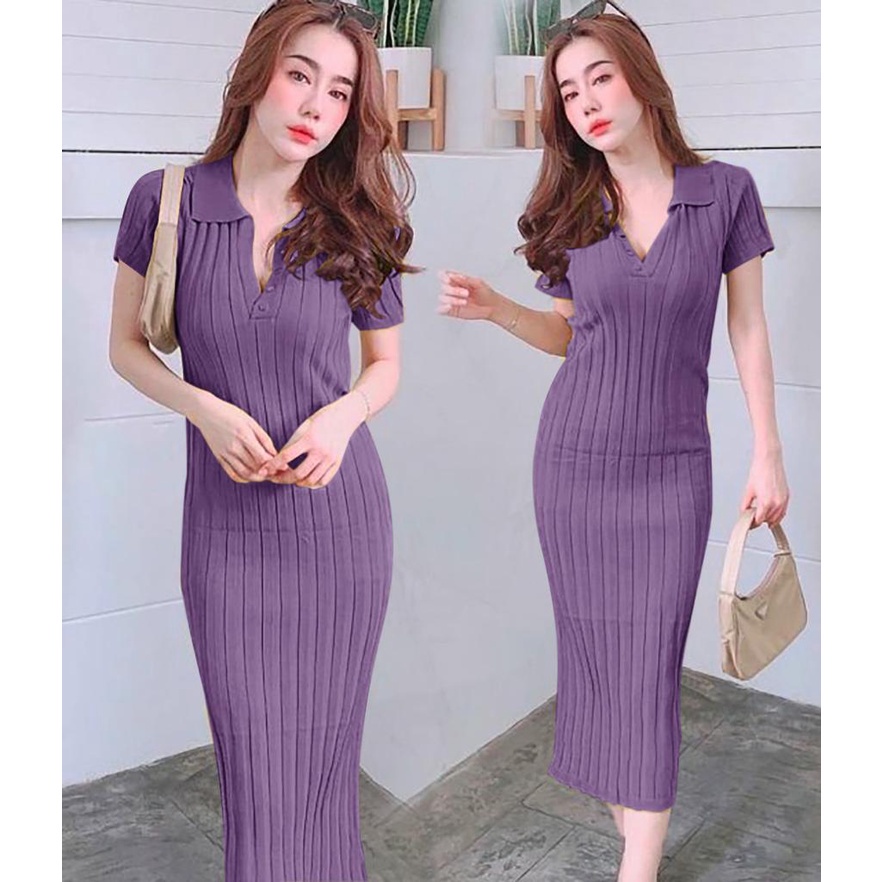 Dress Tifula - Longdress Rajut Wanita Terbaru/Dress rajut press body