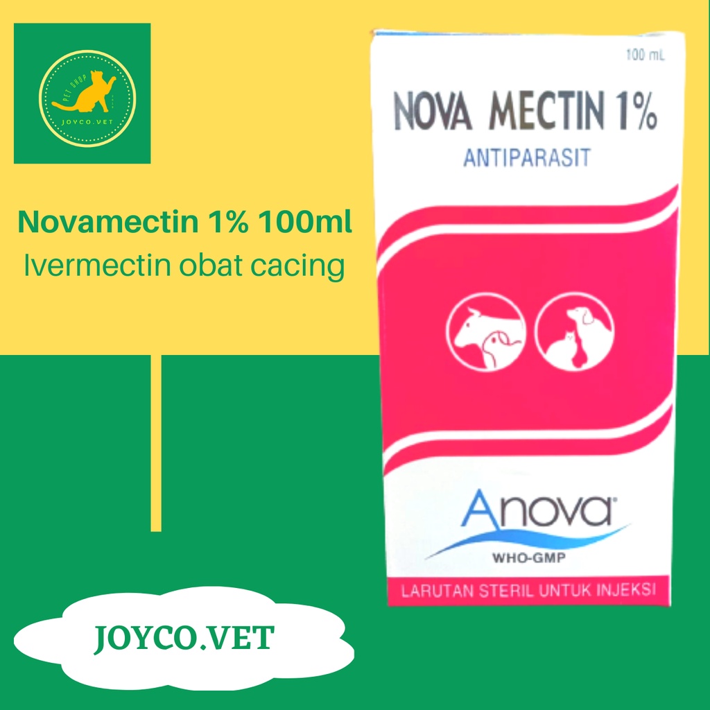 Novamectin 1% - Ivermectin , Obat cacing gudig anti parasit Hewan Sapi , Kambing