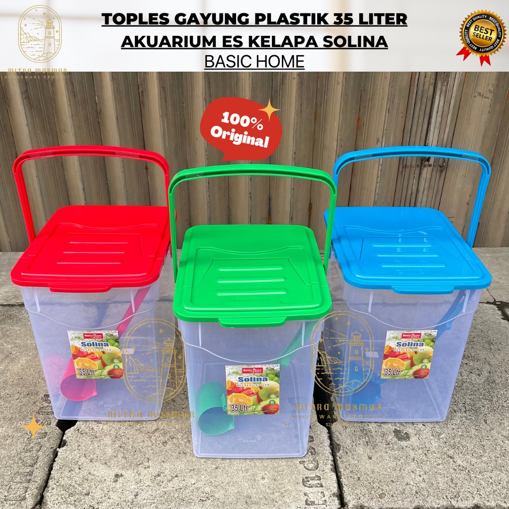 SALE!! TOPLES GAYUNG PLASTIK 35 LITER / TOPLES ES KELAPA MURAH BASIC HOME LION STAR / AKUARIUM ES MERK BASIC HOME LION STAR