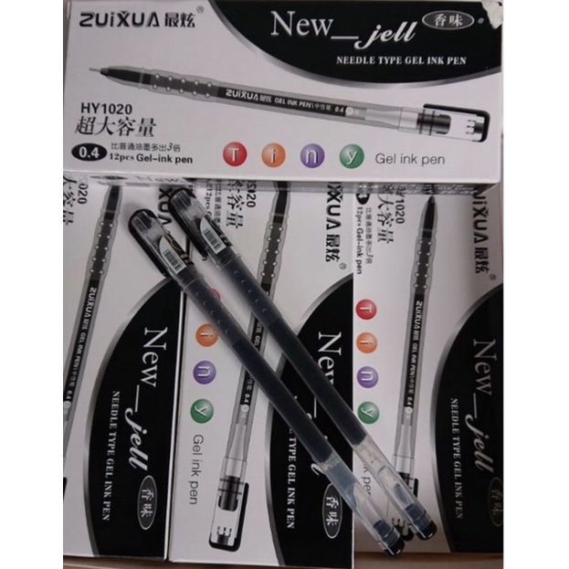 

Bolpoin zuixua new gel hitam berkualitas 1 pak isi 12 pcs