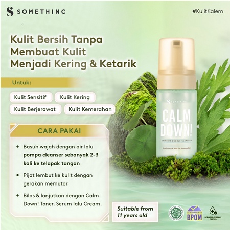 SOMETHINC Paket Lengkap Calm Down Series | Skinpair Bubble Cleanser | PHA 3% Everyday Toner | Skinpair Barrier Serum | Skinpair R-Cover Cream