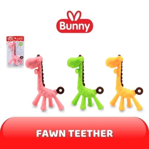 Bunny Silicone Teether Giraffe Shape Mainan Gigitan Bayi Bentuk Jerapah