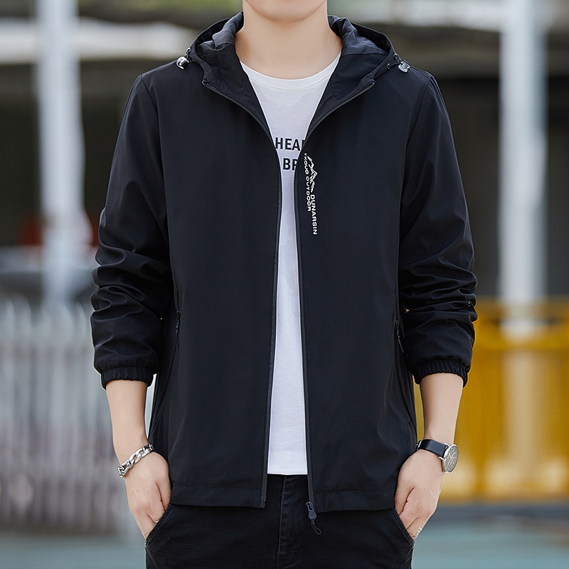 Jaket Pria Waterproof Anti Angin Jaket Hoodie Motor Casual Outdoor Jacket J9979