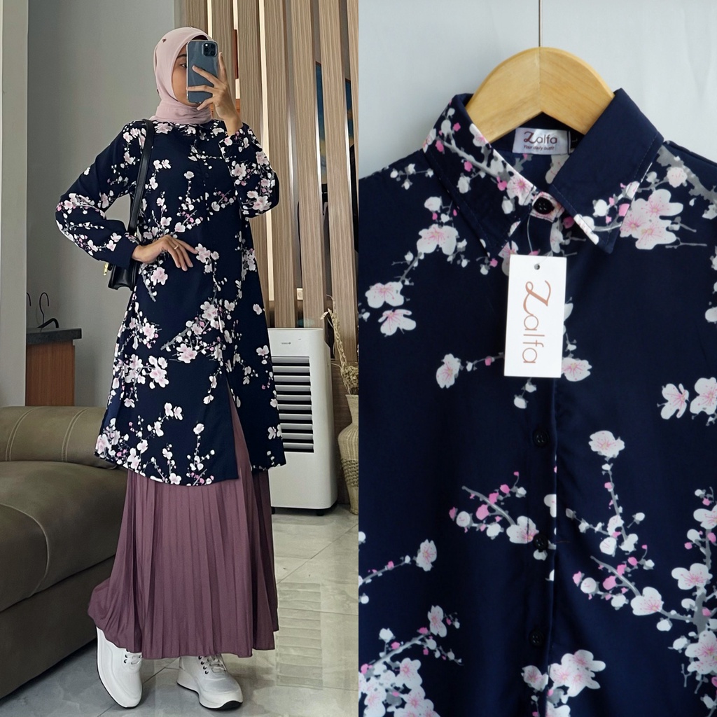 AQILA SHANTEL tunik by ZALFA OUTFIT / Tunik motif