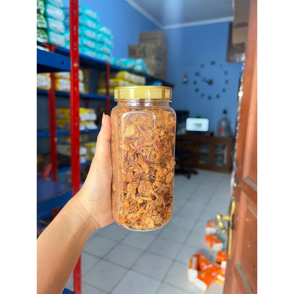 ( GROSIR 100 BOTOL POLOS 140gr ) BAWANG GORENG GRADE B TANPA LABEL