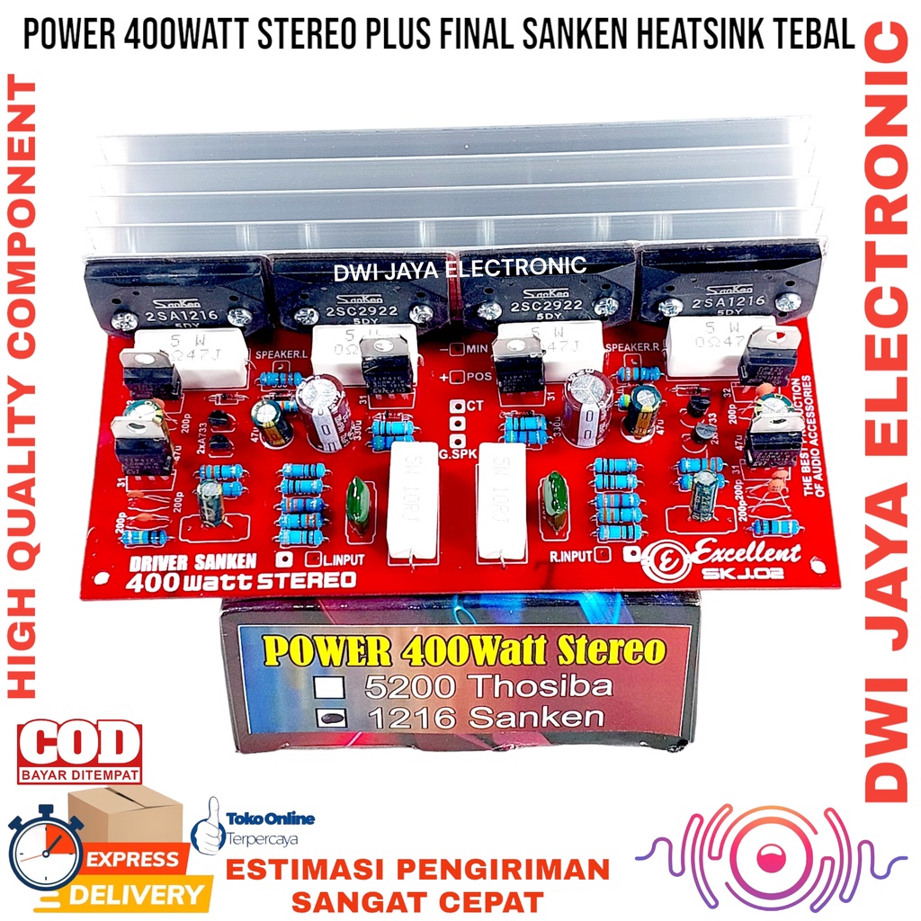 POWER 400WATT SETEREO PAKAI SANKEN 5DY
